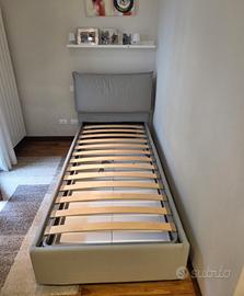 letto singolo con contenitore