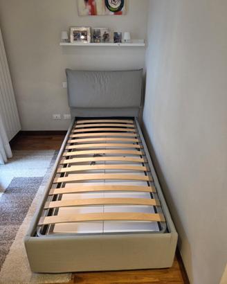 letto singolo con contenitore