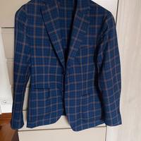 Giacca tessuto lana viscosa blu Fusaro Antonio 48