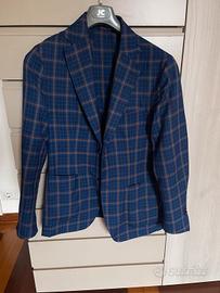 Giacca tessuto lana viscosa blu Fusaro Antonio 48