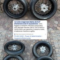 Cerchi Alpina e gomme Supermoto pista