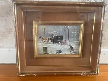 Quadro con scena invernale