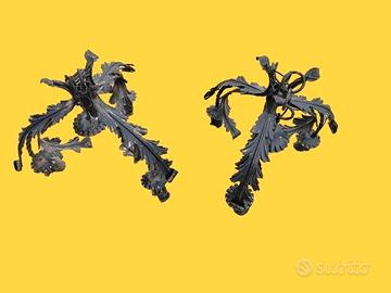 Coppia lampadari ferro battuto