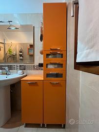 Set mobili bagno vernice laccata arancione