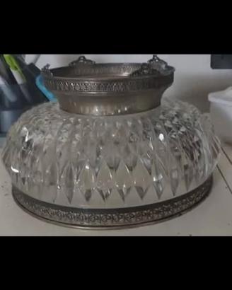 Cristallo portafrutta argento + caraffa argenterie