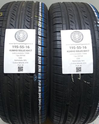 2 GOMME 195 55 16 KUMHO A73988