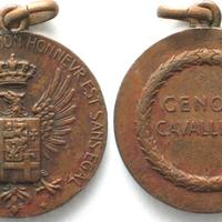 Medaglia italiana commemorativa GENOVA Cavalleria