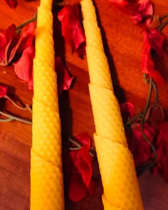 candele cera d'api naturale fatto a mano 