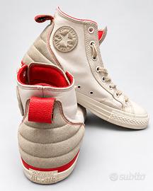 Converse All Star Pelle Bianca e Camoscio EU44