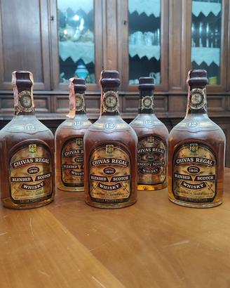 Stock di 5 bottiglie Chivas Regal 12 Years Old