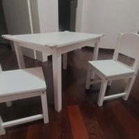 Tavolo bambini cm. 76x50 + 2 sedie Ikea Sundvik