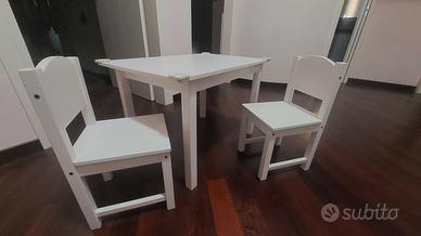 Tavolo bambini cm. 76x50 + 2 sedie Ikea Sundvik