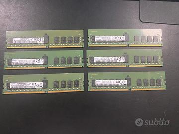 RAM DDR4 16 GB x 6 Samsung M393A2K40CB2 PC4-266
