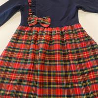 Vestito per bambina blu scozzese