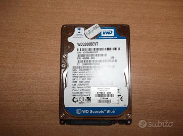 Hard Disk 2.5" SATA WESTERN DIGITAL WD3200BEVT 320