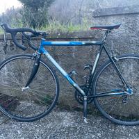 Bici da corsa Pinarello con rulli Elite