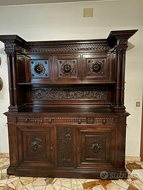 Credenza Neorinascimentale Noce massello-primi’900