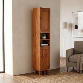 Colonna Portaoggetti Mogano Salvaspazio Alta 170cm