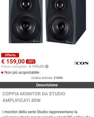 Casse amplificate ICON SX 4-A