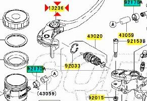 Leva freno ant Kawasaki Ninja ZX-6R 132360103
