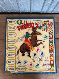 Vetro flipper Rodeo vintage originale backglass