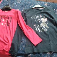 Due maglie manica lunga OVS tg 13 14 anni 