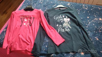 Due maglie manica lunga OVS tg 13 14 anni 