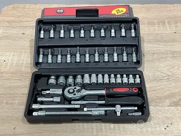 Chiavi a Bussola e Inserti 46 Pezzi 1/4" NUOVO