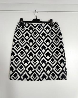 Gonna nuova jacquard blu e bianca