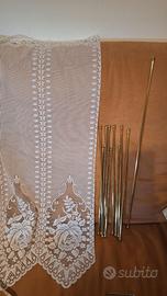 7 Tende per interni - finestre - e 3 asciugamani