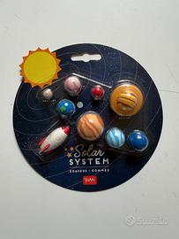 Set 9 Gomme Sistema Solare Legami Milano sigillato