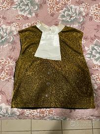 Canotta vintage d’orata leopardata