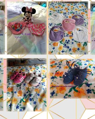 Accessori bambina. Scarpe, cappellini e costumi