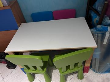 Tavolo e sedie per bambini