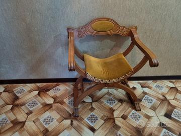 Sedia stile rinascimentale Dantesca