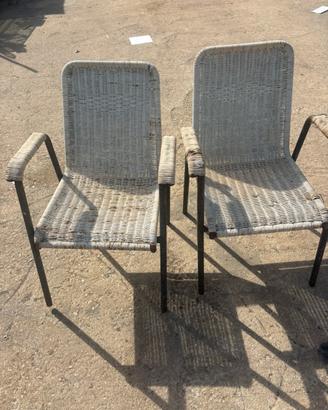Sedie in vimini da giardino
