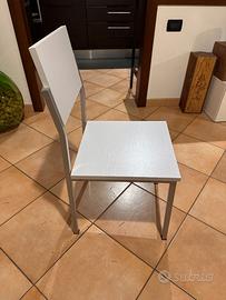 SEDIE ELEGANTI TAVOLO SALA 4 pz bianche