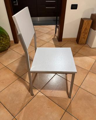 SEDIE ELEGANTI TAVOLO SALA 4 pz bianche