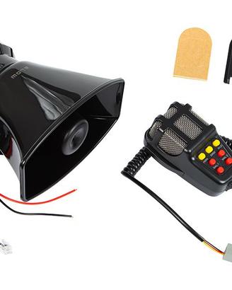 Megafono 100W con Sirena Auto e Telecomando 12V