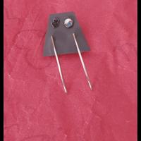 orecchini in argento più collana bigiotteria