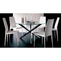 Sedia nubia spalliera alta bianca