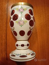 calice cristallo Boemia biedermeier 