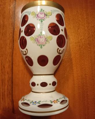 calice cristallo Boemia biedermeier 