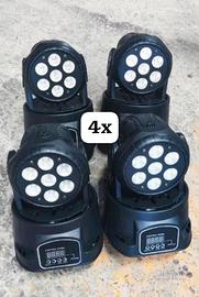 quattro teste mobili per dj animazione