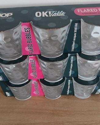Set 9 bicchieri per acqua e bevande 300 ml - Nuovi