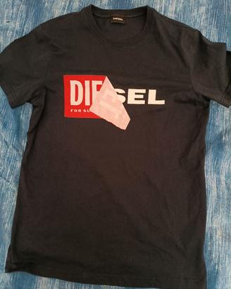 T-shirt blu scuro Diesel uomo taglia S