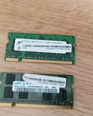 Banchi memoria DDR2 3GB per PC portatile