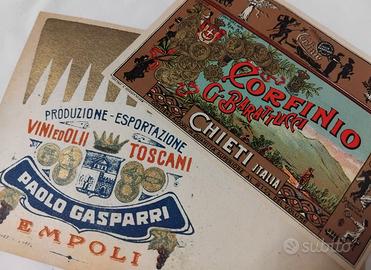 VECCHIE ETICHETTE VINI E OLI  CHIETI ED EMPOLI