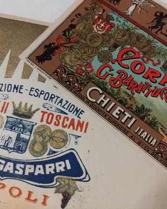 VECCHIE ETICHETTE VINI E OLI  CHIETI ED EMPOLI