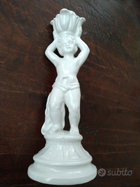 Putto portacandela ceramica Bassano